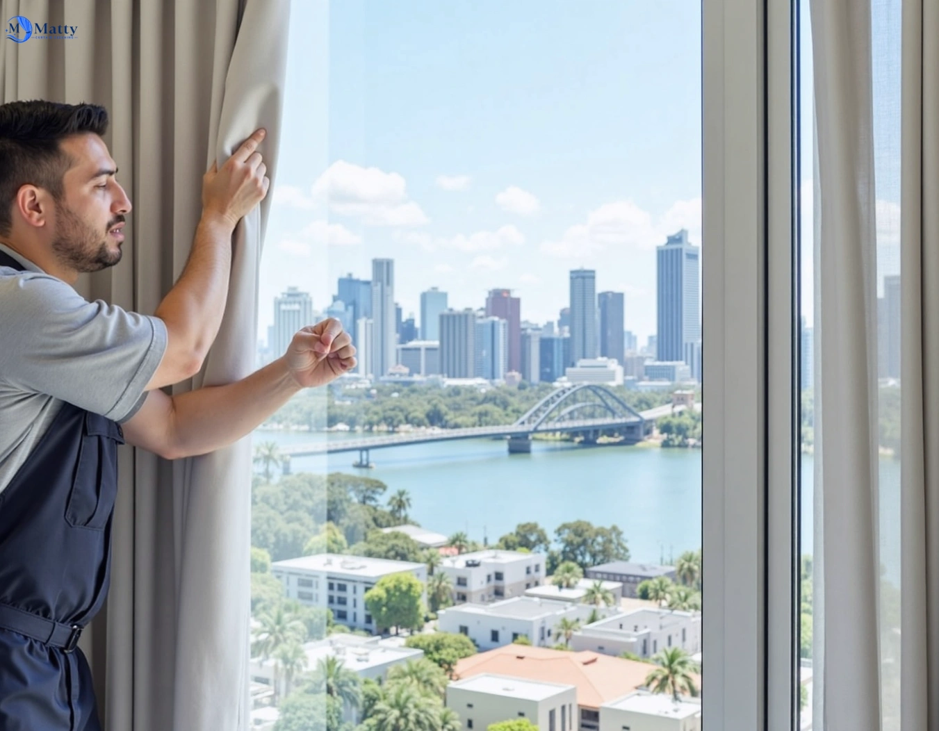 Professional curtain steam cleaning service northwood-nsw QLD by Matty Curtain Cleaning